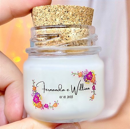 vela personalizada de casamento feita à mão produção artesanal de velas aromáticas Candela Aromas