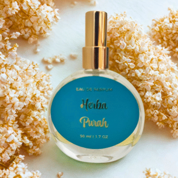 Perfume Herba Purah 50 ml Candela Aromas entre flores bege