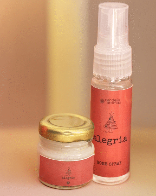 Mini Kit Natalino – Vela Aromática e Home Spray