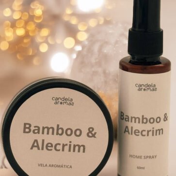 Kit Bamboo Alecrim – Vela Aromática e 1 Home Spray