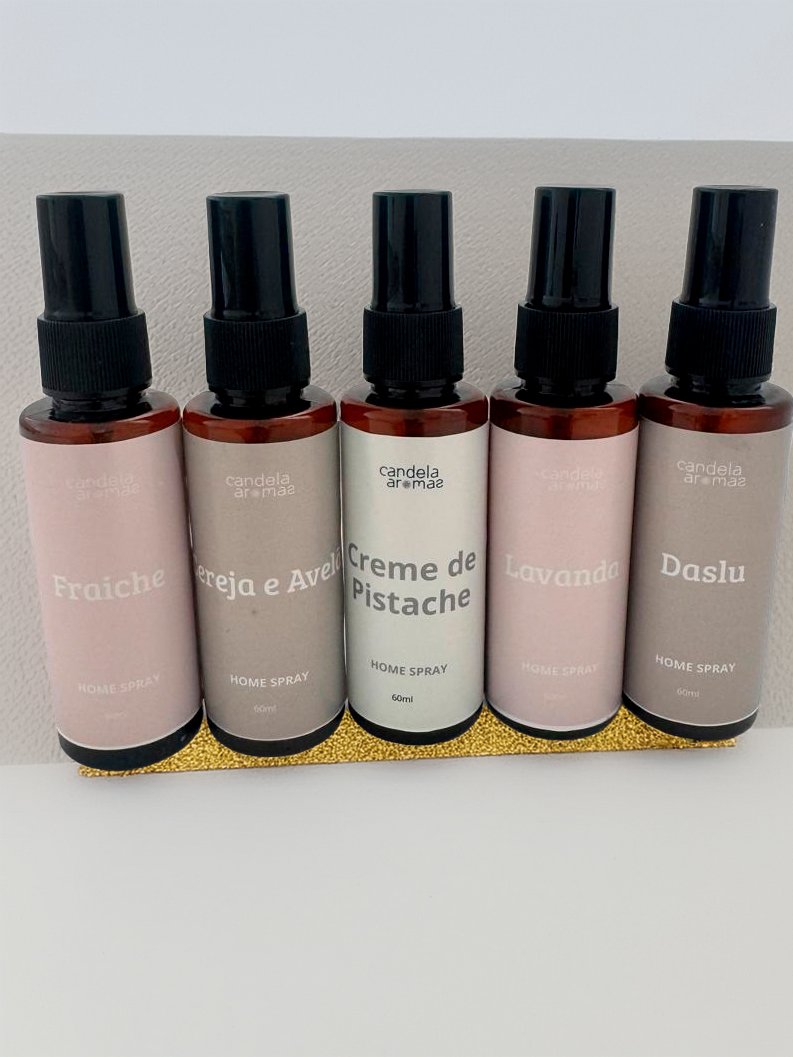 Kit com cinco aromatizadores de ambiente Candela Aromas