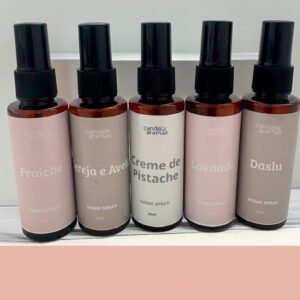 Aromatizadores Candela Aromas – kit com cinco essências de 60 ml.