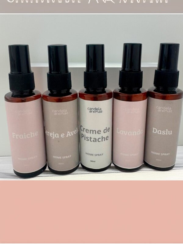 Aromatizadores Candela Aromas – kit com cinco essências de 60 ml.