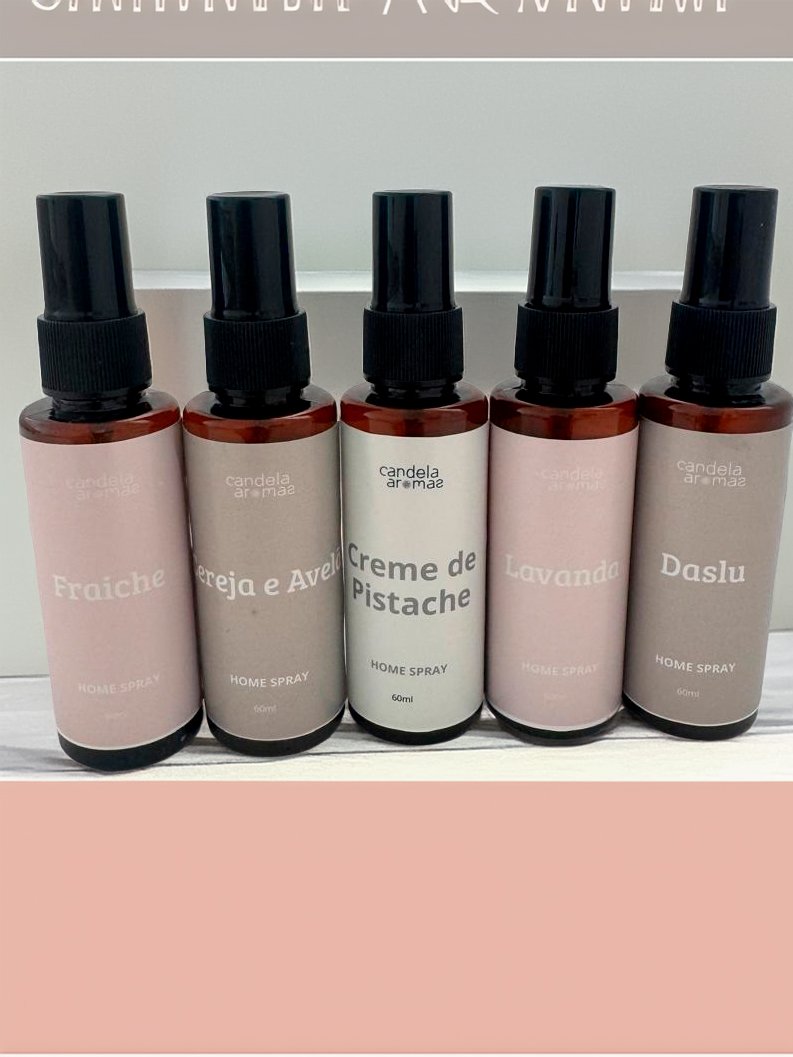 Kit com cinco essências de 60 ml Candela Aromas