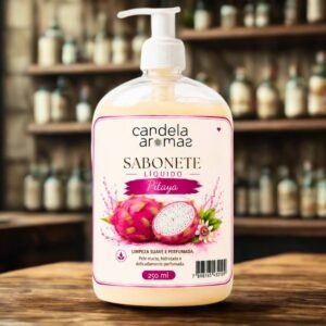 pitaya (3) Sabonete líquido de pitaya Candela Aromas 250 ml com válvula pump.