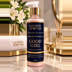 Creme hidratante inspirado no Good Girl, 250 g com manteiga de karité da Candela Aromas