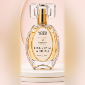 candelaaromaenglishpearfreesia50mlrosadourado Perfume inspirado no English Pear & Freesia, Eau de Parfum 50 ml da Candela Aromas